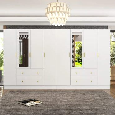 Royal 8-Door Armoire with Drawers & Mirrors -Mr. Bed